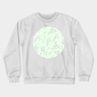 Flowers on pastel green Crewneck Sweatshirt